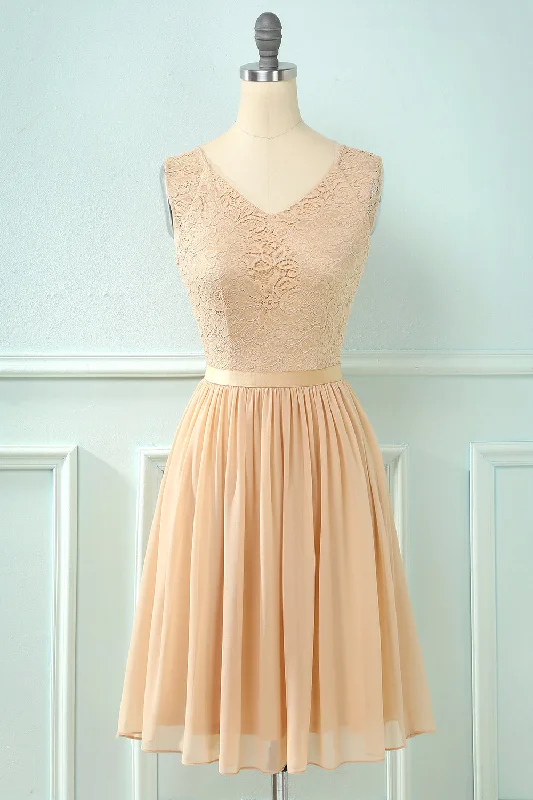 Lace Chiffon Bridesmaid Dress