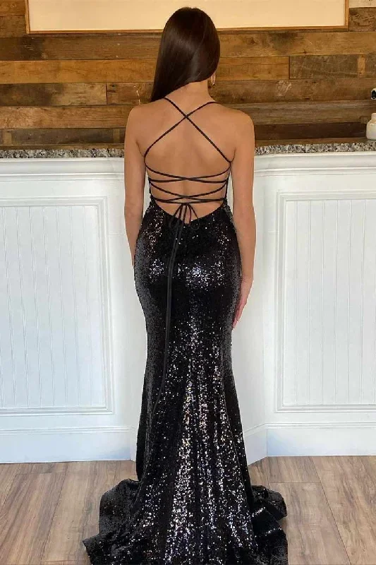 black-sequin-v-neck-lace-up-back-mermaid-prom-dress