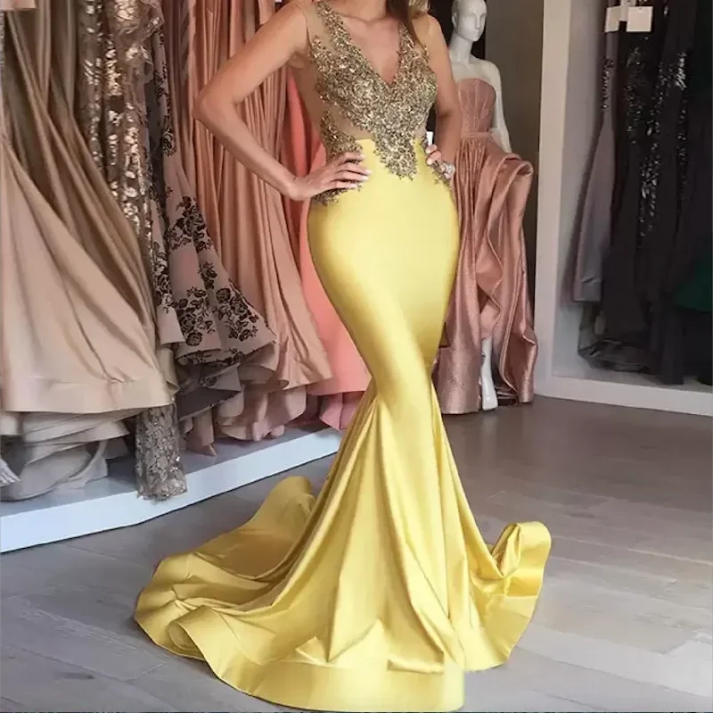 fashion-lemon-yellow-evening-dresses-deep-v-neck-golden-sequins-sleeveless-sexy-prom-stunning-sweep-trian-mermaid-party-robe