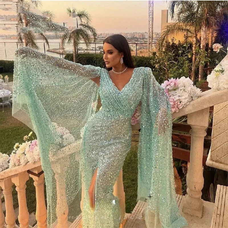 glitter-sequins-prom-dress-with-shawl-mermaid-party-dresses-sexy-high-split-trumpet-prom-dresses-2023-luxury-gowns-فساتين-السهرة-1