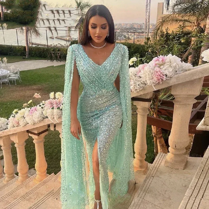 glitter-sequins-prom-dress-with-shawl-mermaid-party-dresses-sexy-high-split-trumpet-prom-dresses-2023-luxury-gowns-فساتين-السهرة