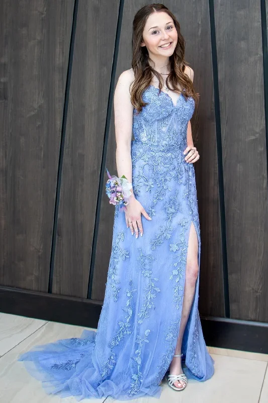 mermaid-straps-royal-blue-slit-long-prom-dress-with-appliques