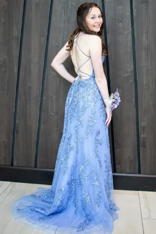 mermaid-straps-royal-blue-slit-long-prom-dress-with-appliques