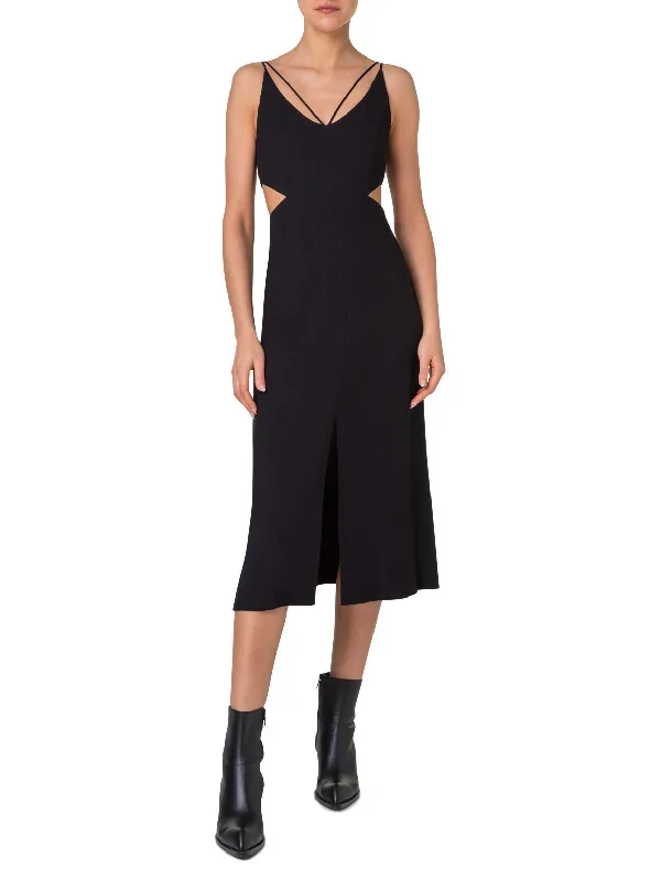 midi-dress-with-side-cut-outs-black