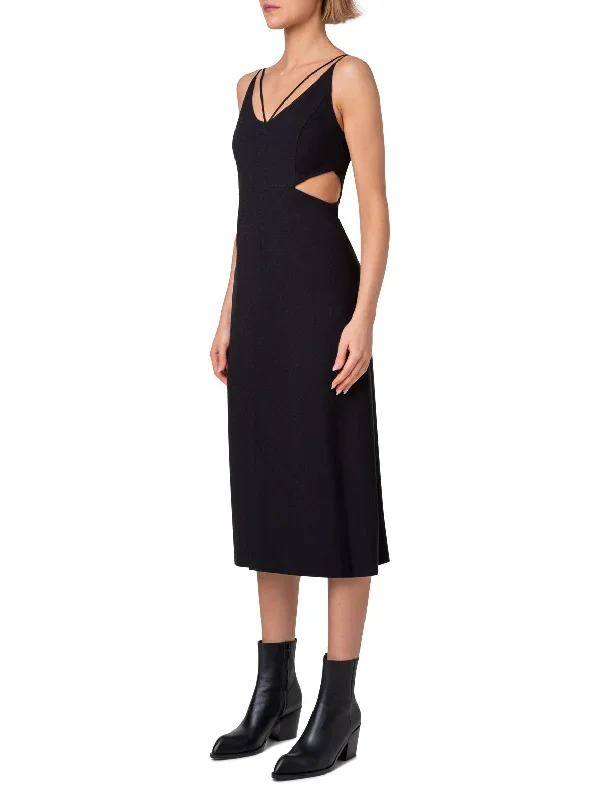 midi-dress-with-side-cut-outs-black