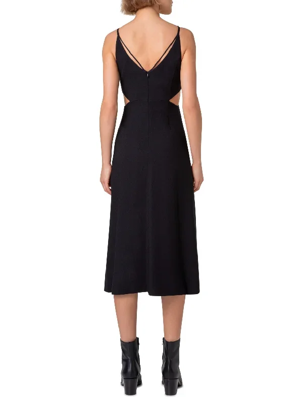 midi-dress-with-side-cut-outs-black