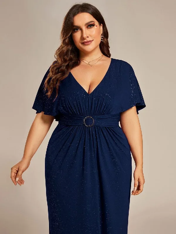 plus-size-glitter-bat-wing-sleeve-waist-cinching-mermaid-evening-dress-ee01891