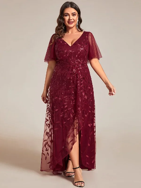 plus-size-short-sleeves-sequin-high-low-v-neck-midi-formal-evening-dress-ee02083