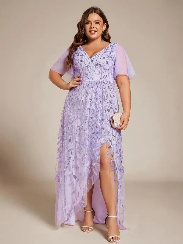 plus-size-short-sleeves-sequin-high-low-v-neck-midi-formal-evening-dress-ee02083