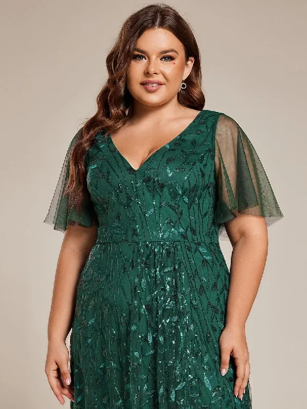 plus-size-short-sleeves-sequin-high-low-v-neck-midi-formal-evening-dress-ee02083