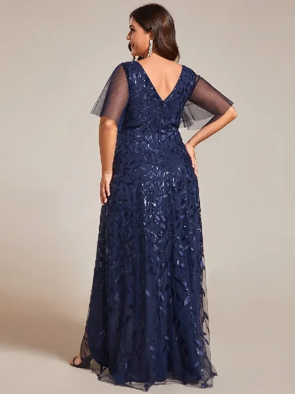 plus-size-short-sleeves-sequin-high-low-v-neck-midi-formal-evening-dress-ee02083