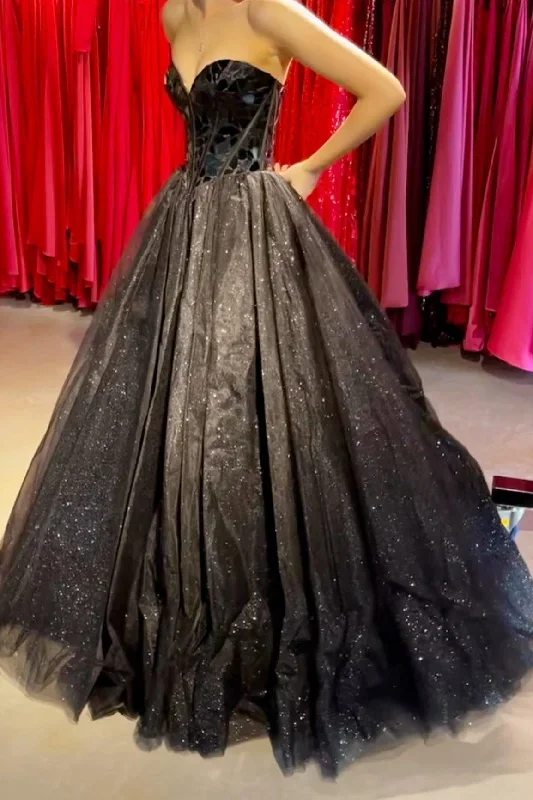 princess-black-cut-glass-mirror-sweetheart-a-line-long-prom-gown