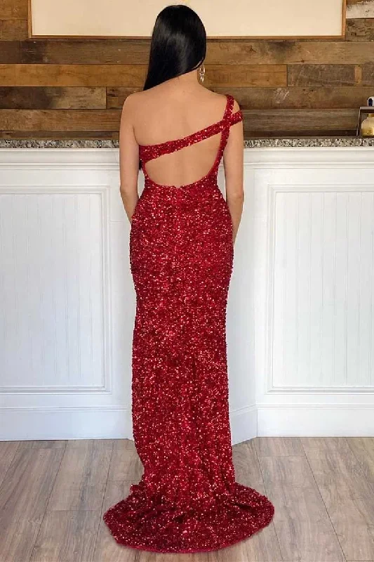 red-sequin-one-shoulder-cutout-backless-mermaid-long-prom-dress