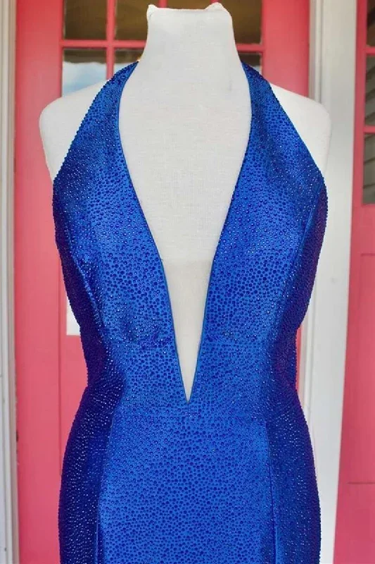 royal-blue-beaded-plunge-halter-mermaid-long-prom-dress