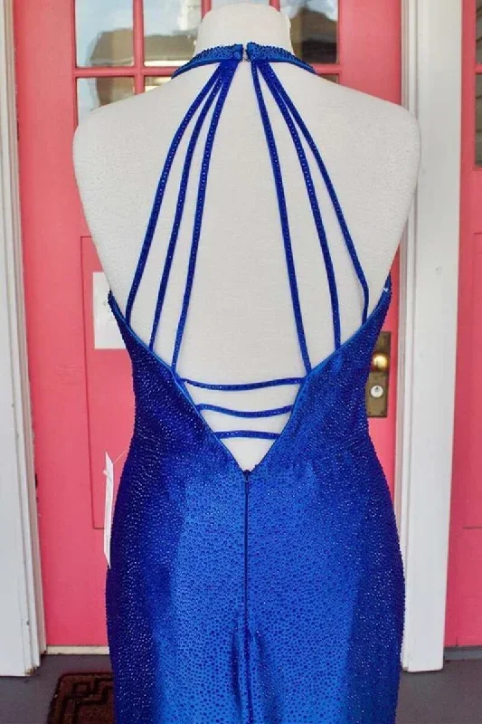 royal-blue-beaded-plunge-halter-mermaid-long-prom-dress