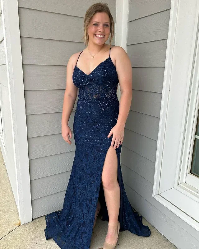 royal-blue-mermaid-plunging-v-straps-lace-long-prom-dress-with-slit