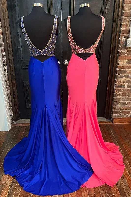 royal-blue-v-neck-open-back-lace-mermaid-long-prom-dress