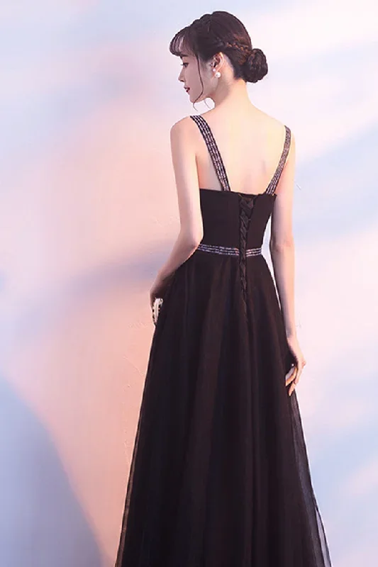 spaghetti-strap-low-cut-tulle-dress