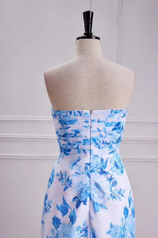 strapless-blue-floral-print-pleated-long-prom-dress