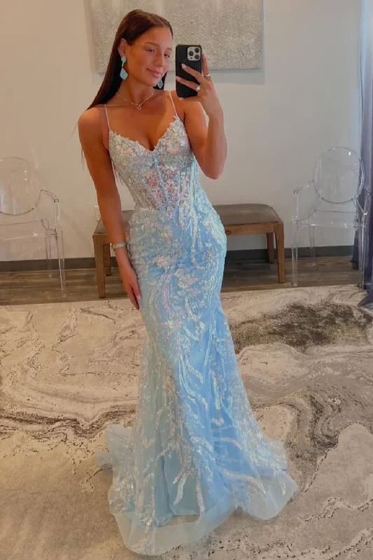 straps-light-blue-v-neck-sequin-appliques-mermaid-prom-dress